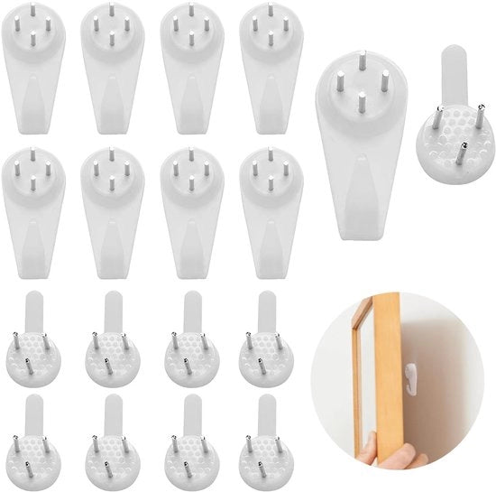 Hanger per foto 80 pezzi - Ancoraggio alla parete senza forare - Senza righe - Hanger in plastica - Attacco alla parete - Installazione facile

 Specifiche tecniche: 
80 pezzi