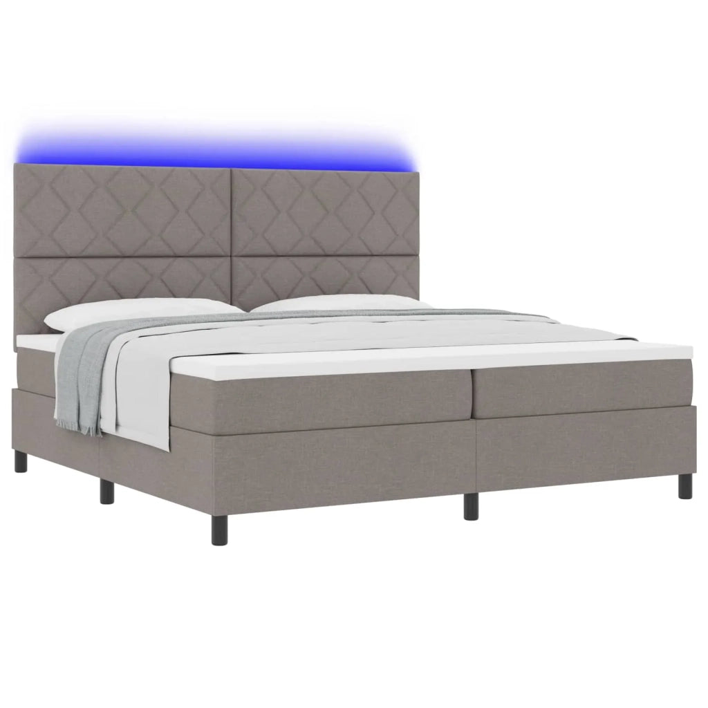 Letto a molle con materasso con led Talpa 200 x 200 cm Tessuto 3342974