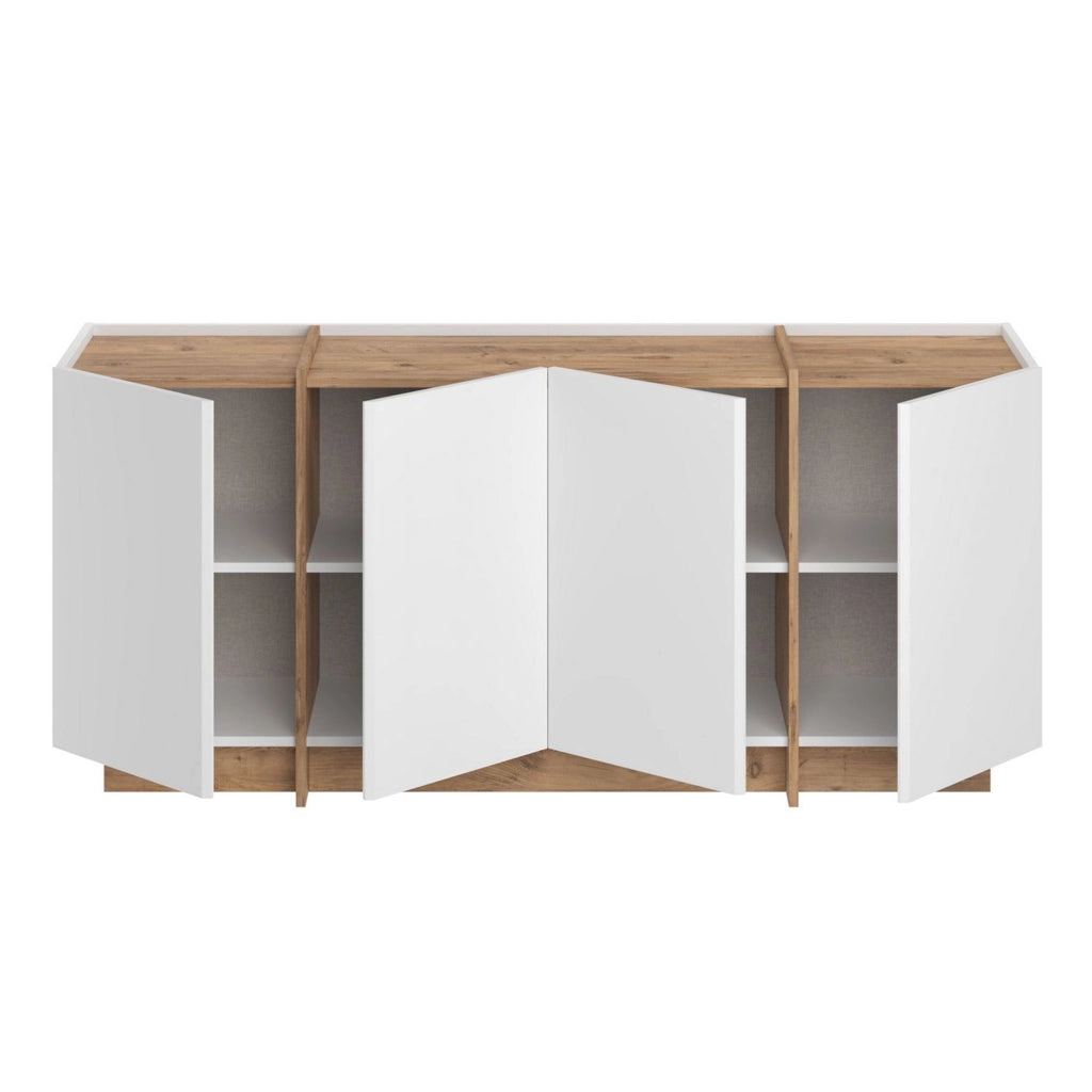 Madia Nolona, Credenza 4 Ripiani, 180x45x80h cm Bianco