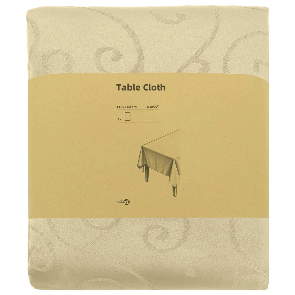 Tovaglia da Tavolo Rettangolare Bianco Crema 110 x 140 cm 42040069