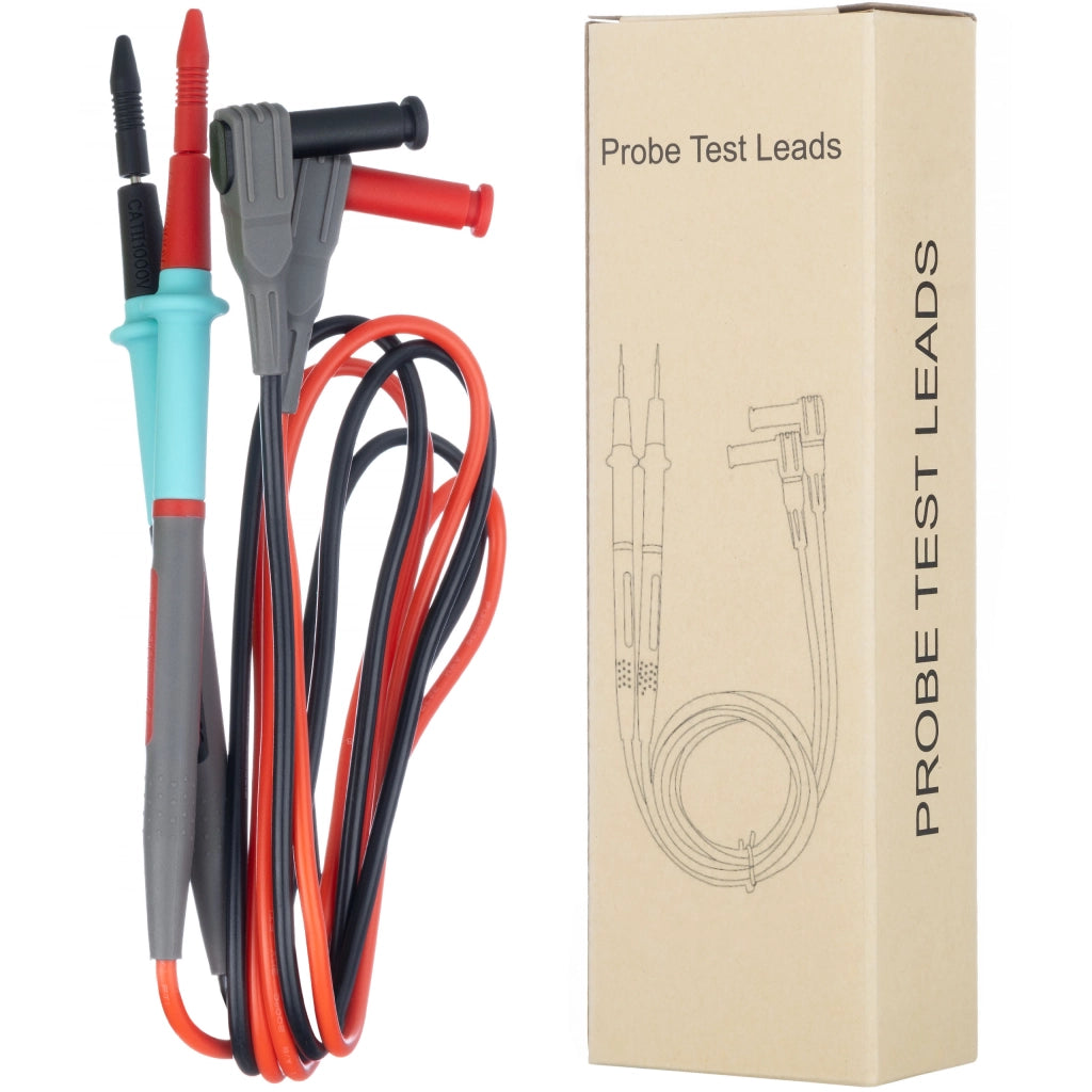 Cavi di Misura per Multimetro 1000V/20A – Punta a Spillo, Isolamento in Silicone | Lunghezza 103cm, Ø3.5mm