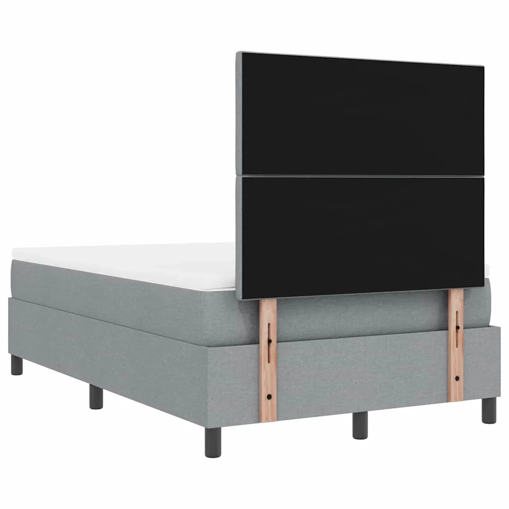 Letto a molle con materasso Grigio chiaro 120 x 200 cm Tessuto 3339455