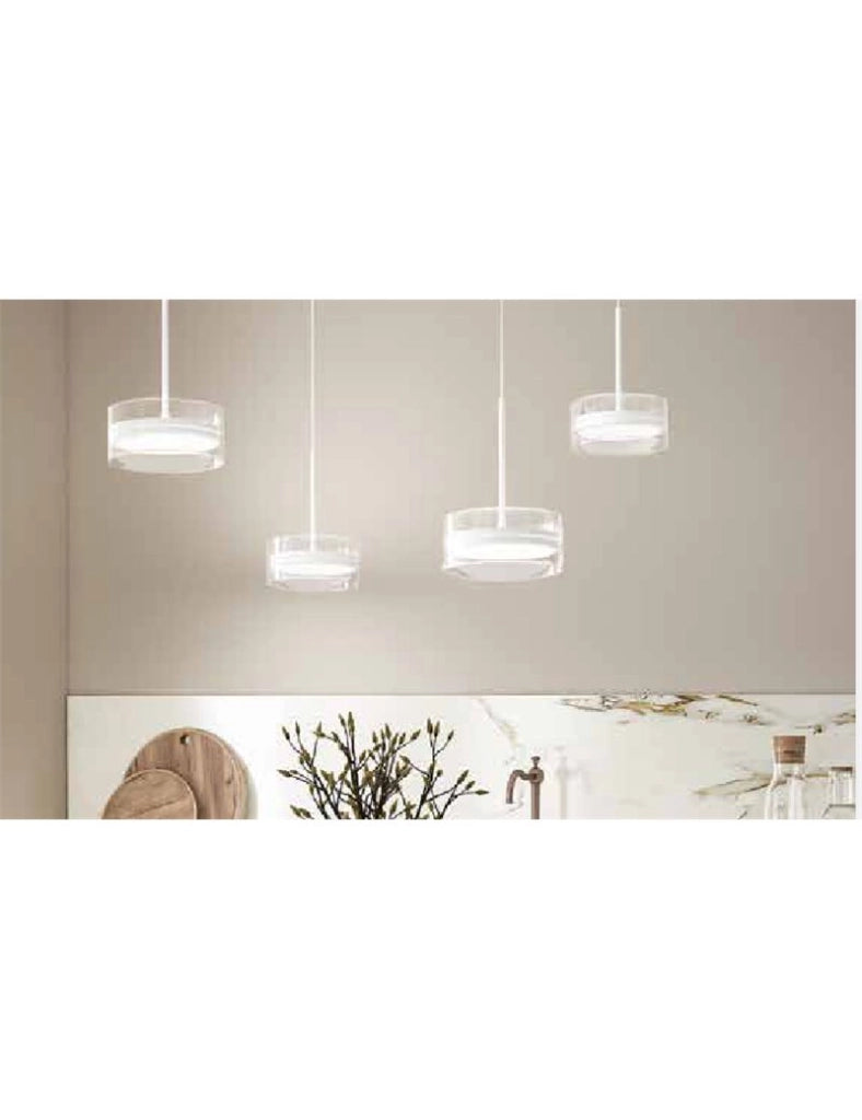 Sospensione in alluminio colore bianco Aere LED 63W 2772Lm 3000K CRI?80 220240V 50 e 60Hz