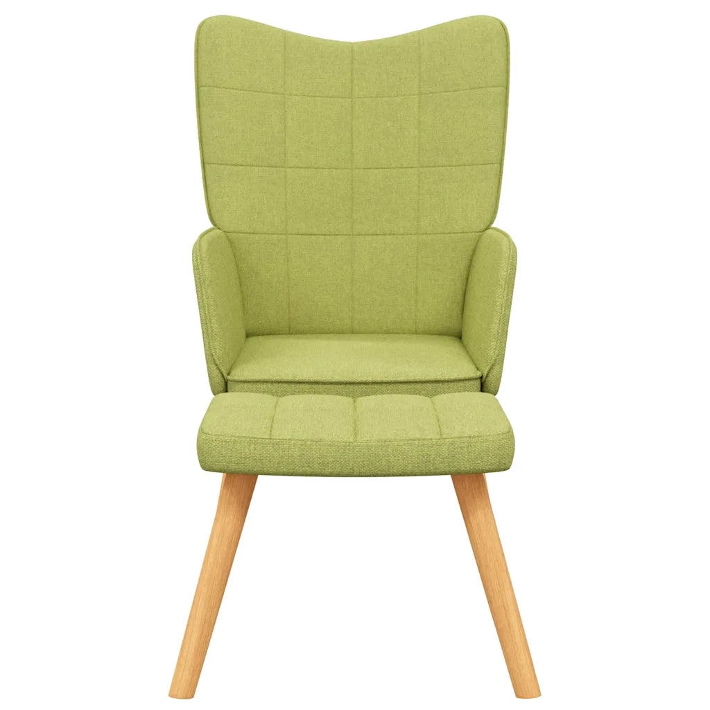 Poltrona Relax con Poggiapiedi Verde in Tessuto 327935