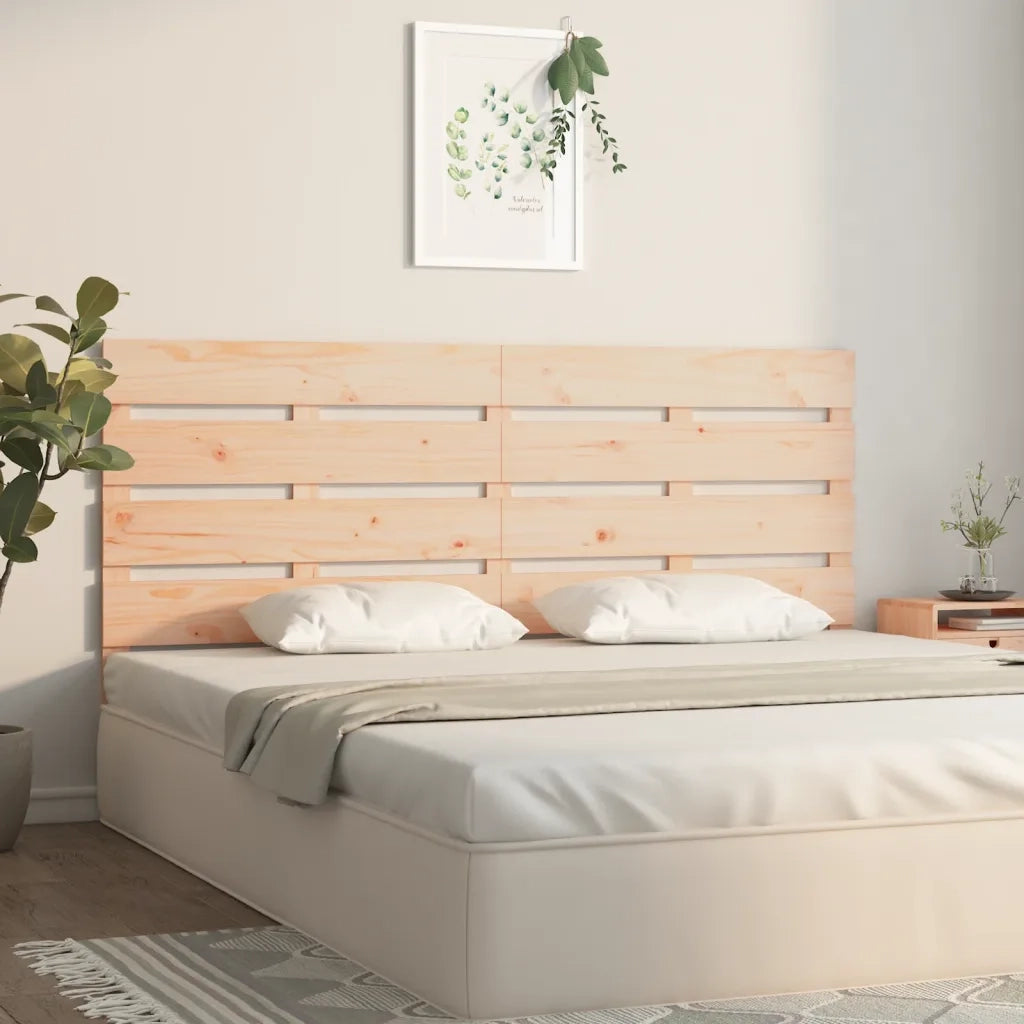 Testiera per Letto 150x3x80 cm in Legno Massello di Pino