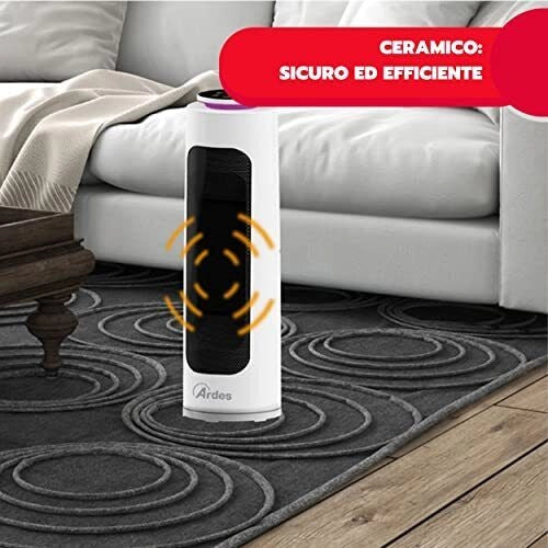 Ardes AR4P20 stufetta elettrica Interno Grigio, Bianco 2000 W Riscaldatore ambiente elettrico con ventilatore