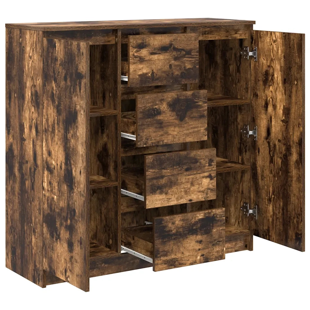 Credenza con Cassetti Rovere Fumo 100,5x35x98,5cm in Truciolato 3328457