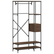 Appendiabiti con Scaffali Rovere Marrone in Legno Multistrato CFW7313613