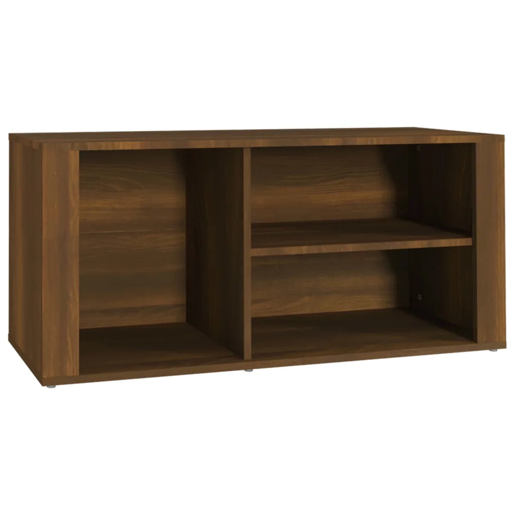 Scarpiera Rovere Marrone 100x35x45 cm in Legno Multistrato 816927