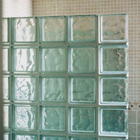 Vetromattone ondulato trasparente caraibi 190 x 190 x 80 mm confezione 6 pezzi