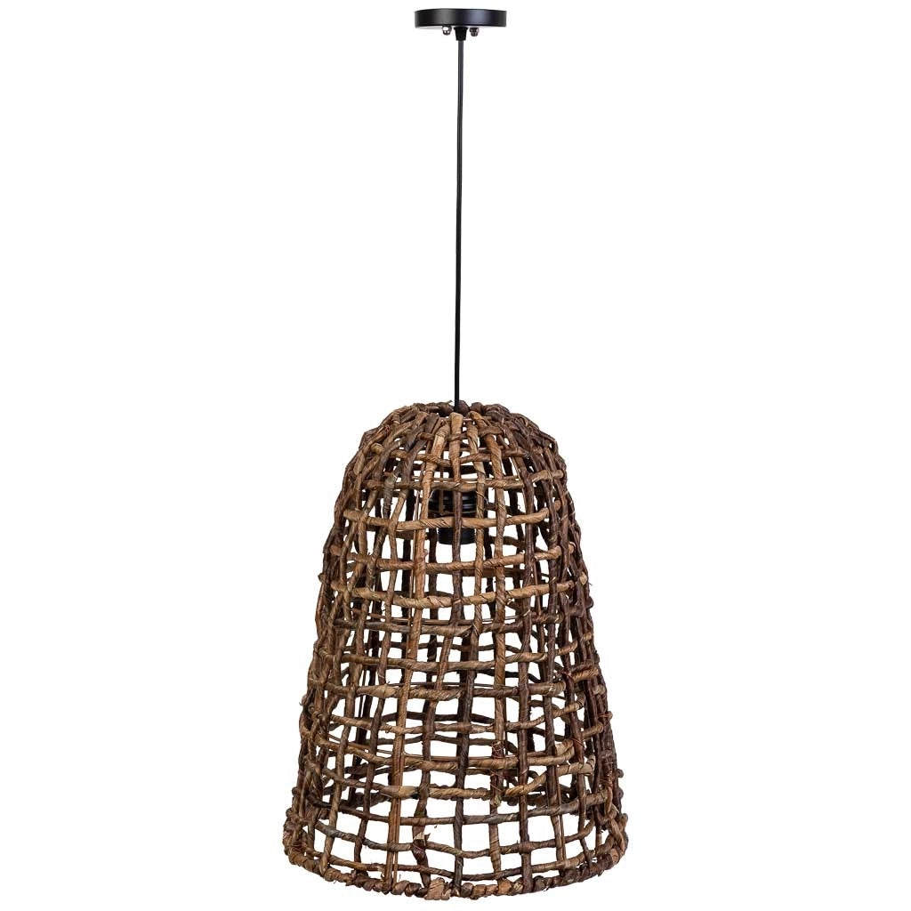 Lampada da soffitto in foglia di banano naturale marrone, D36x47h cm