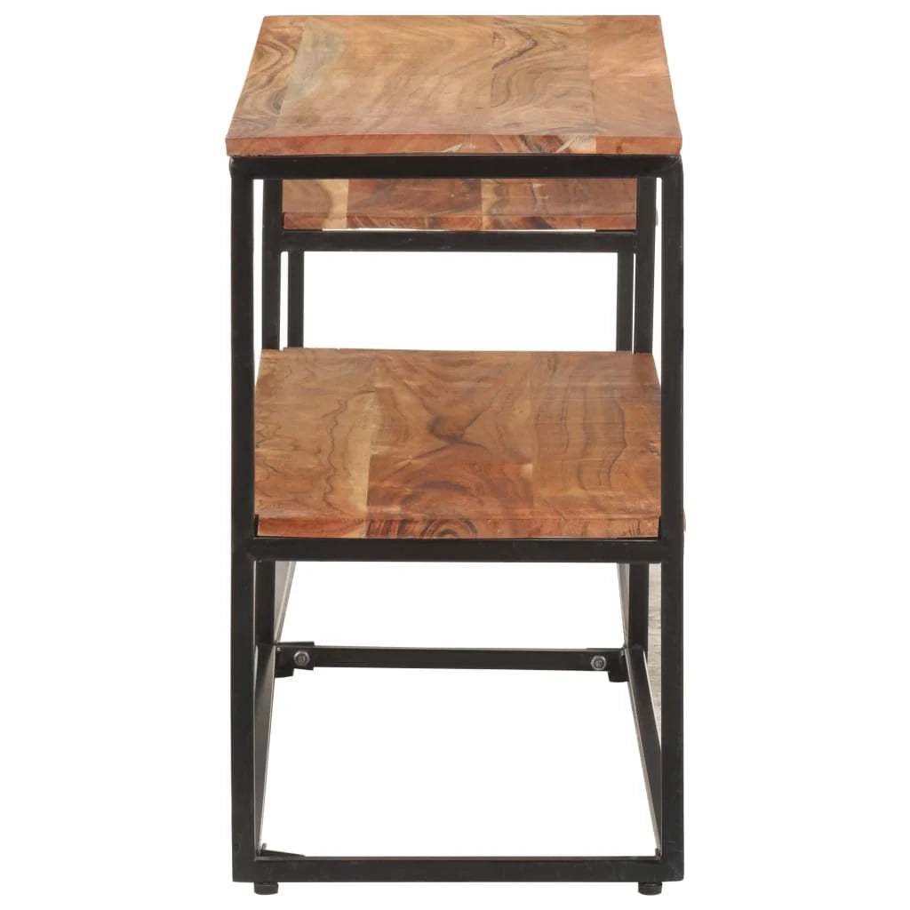 Mobile TV multimediale scaffale TV credenza mobile TV sala da pranzo soggiorno camera da letto 180 x 30 x 50 cm legno massello di acacia marrone 02_0026087