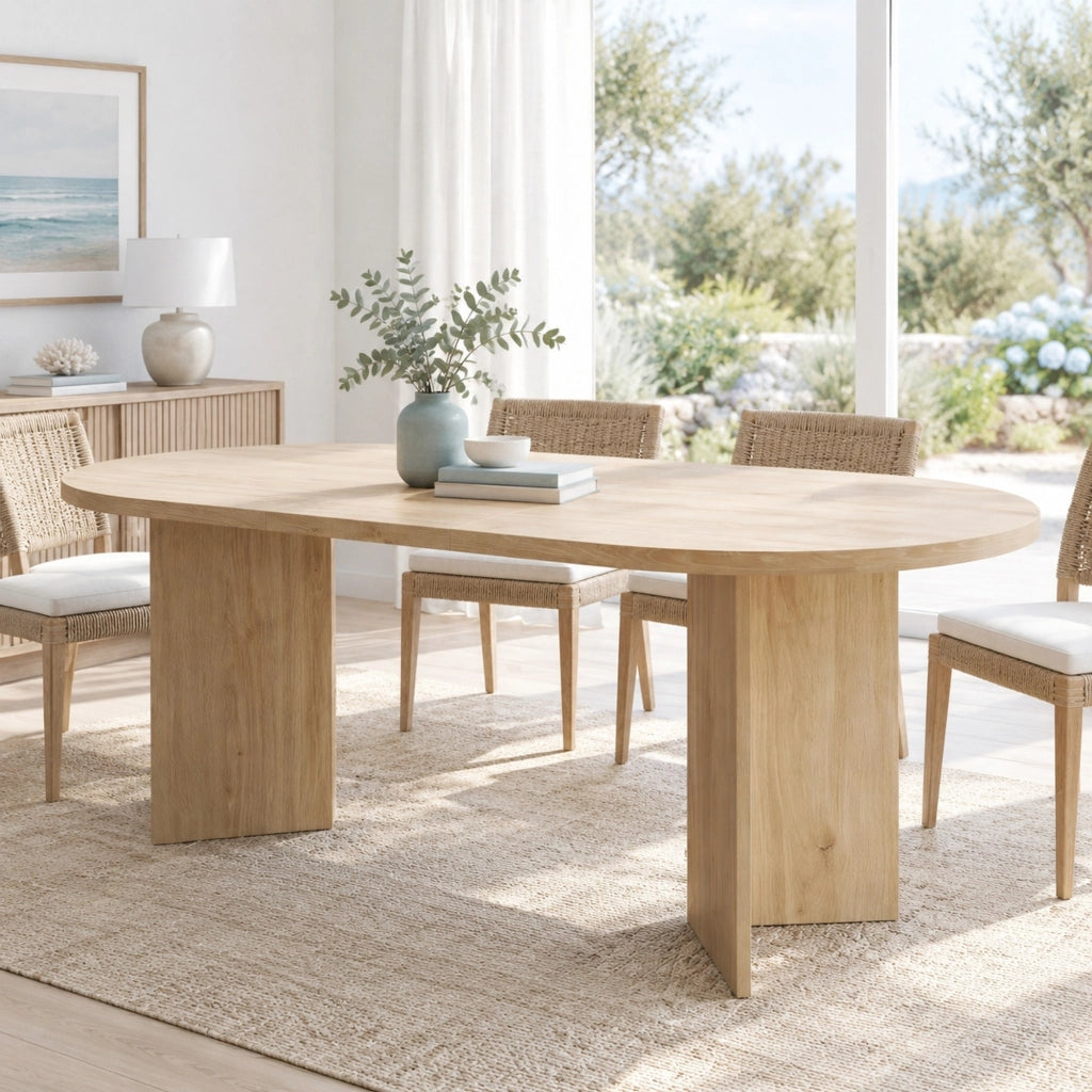 Tavolo da pranzo per 6-8 persone in MDF color rovere HOMVRA