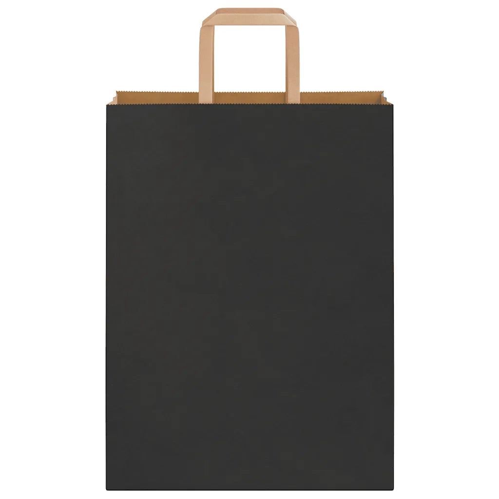 Sacchetti di Carta 250 pz con Manici Neri 26x12x35 cm 4101870