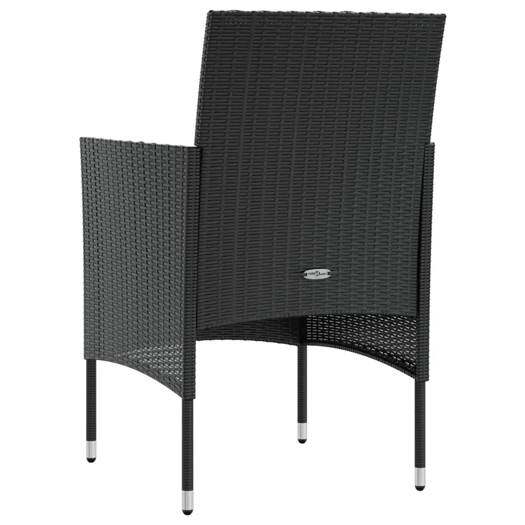 Set Divani da Giardino 16 pz con Cuscini in Polyrattan Nero 3095956