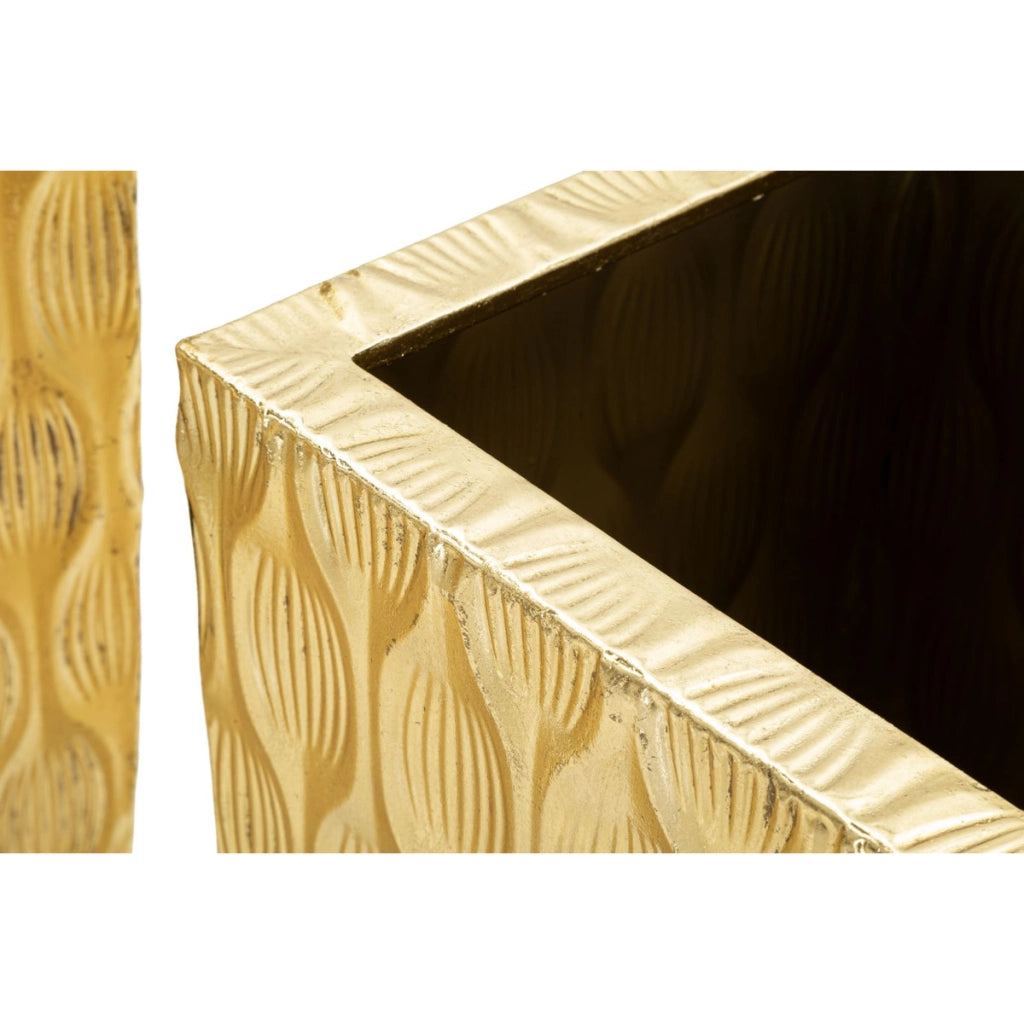 Set di 2 vasi decorativi Glam con finitura dorata