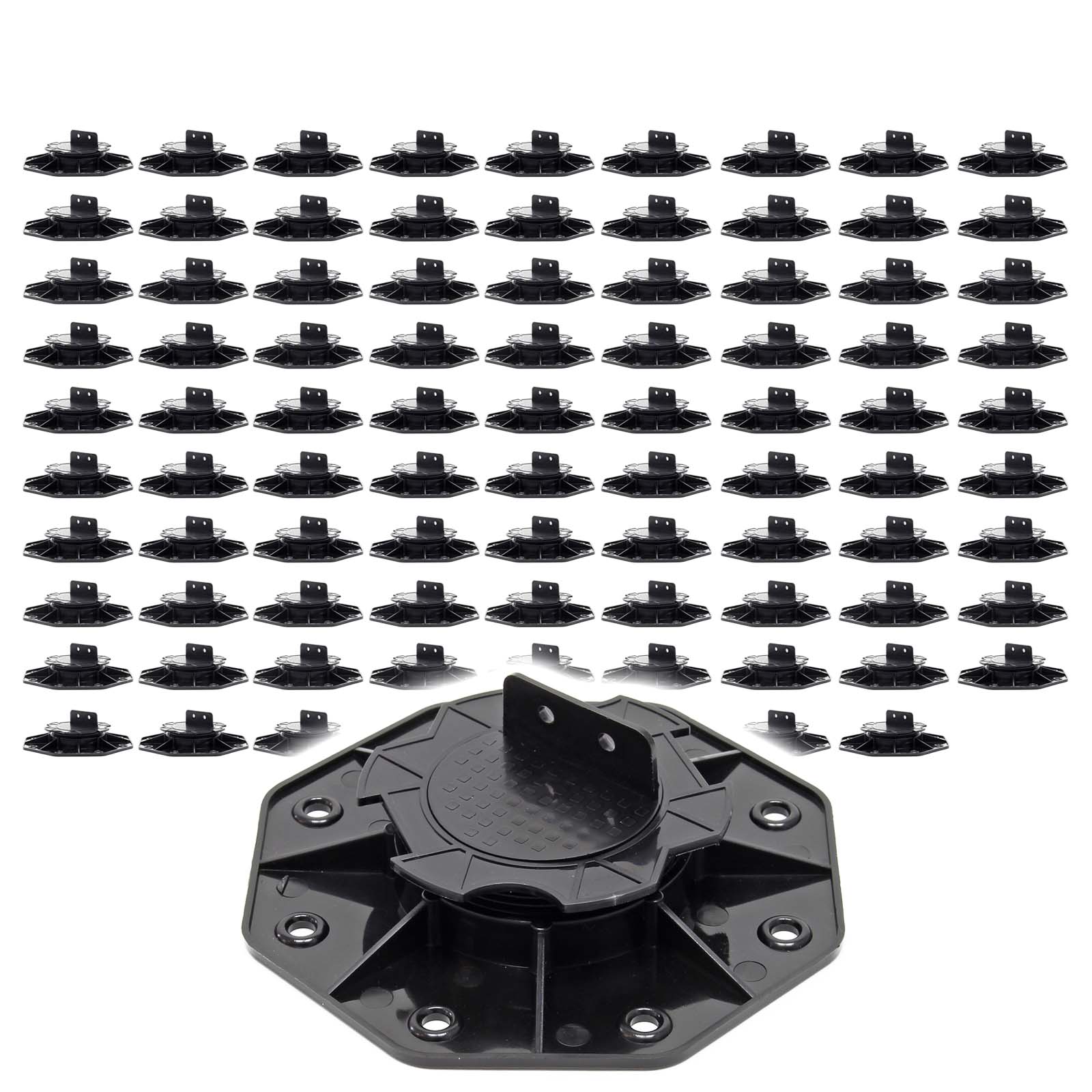 Set 90 supporti per pavimenti galleggianti, Altezza regolabile 18-25mm Max 2700 kg, Piedini per Decking