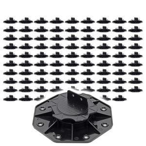 Set 90 supporti per pavimenti galleggianti, Altezza regolabile 18-25mm Max 2700 kg, Piedini per Decking