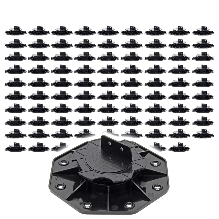 Set 90 supporti per pavimenti galleggianti, Altezza regolabile 18-25mm Max 2700 kg, Piedini per Decking