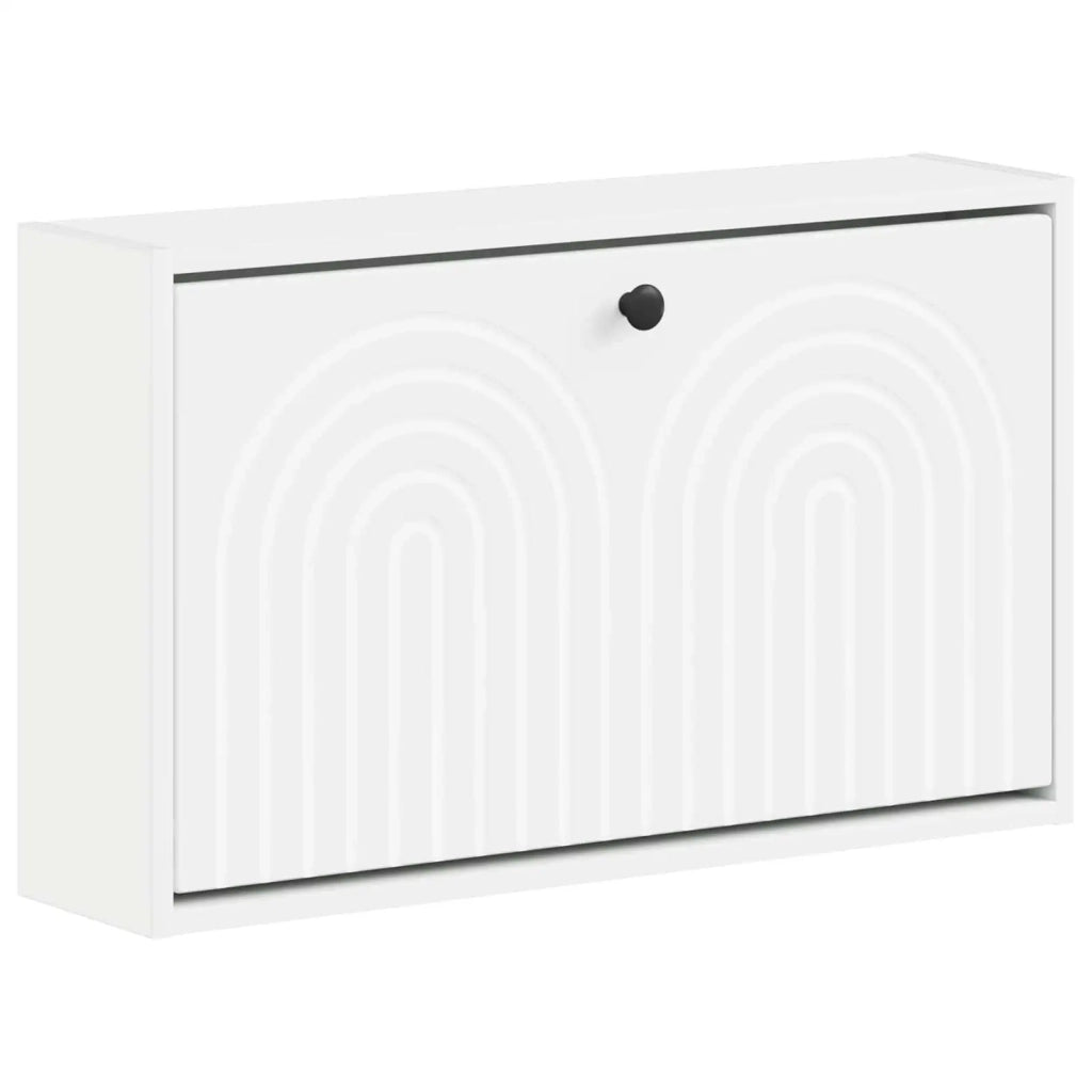 Mobiletto per Scarpe da Muro ALKMAAR 71 x 17 x 43 cm Bianco 896185