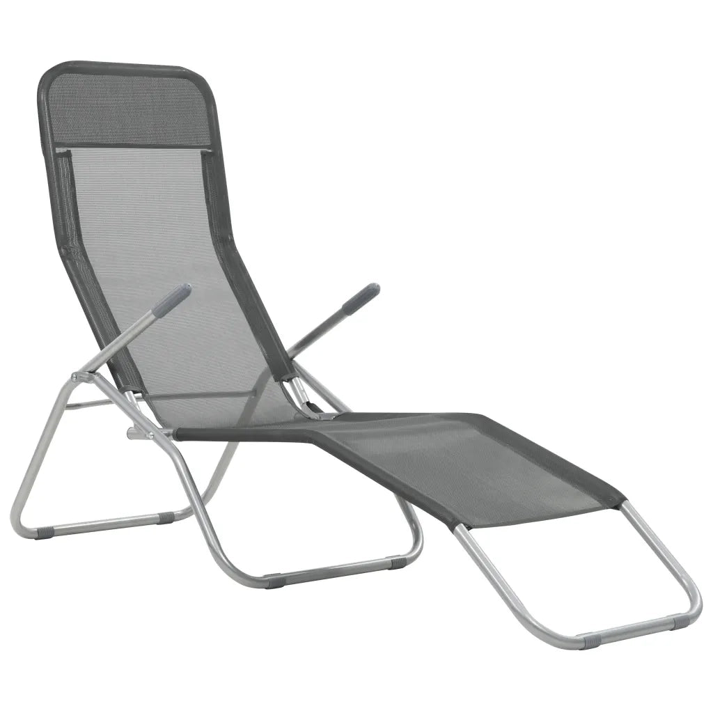 Lettini Prendisole Pieghevoli 2 pz in Textilene Antracite 44340