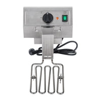 Friggitrice in acciaio inox 1 vasca 8 litri vasca estraibile professionale termostato EGO 3614006