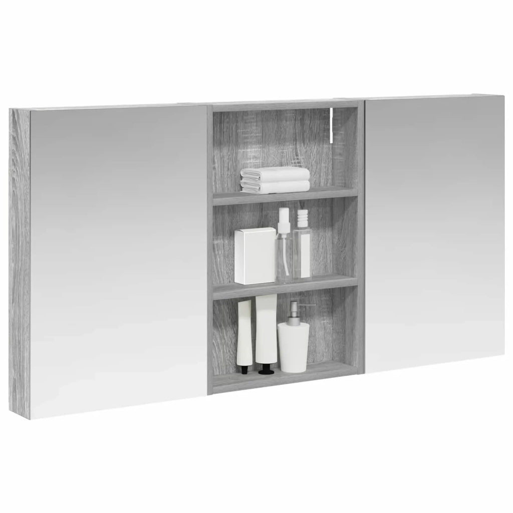 Set di Armadi da Bagno con porta 3 pcs 120 x 10,5 x 60,5 cm 3403733