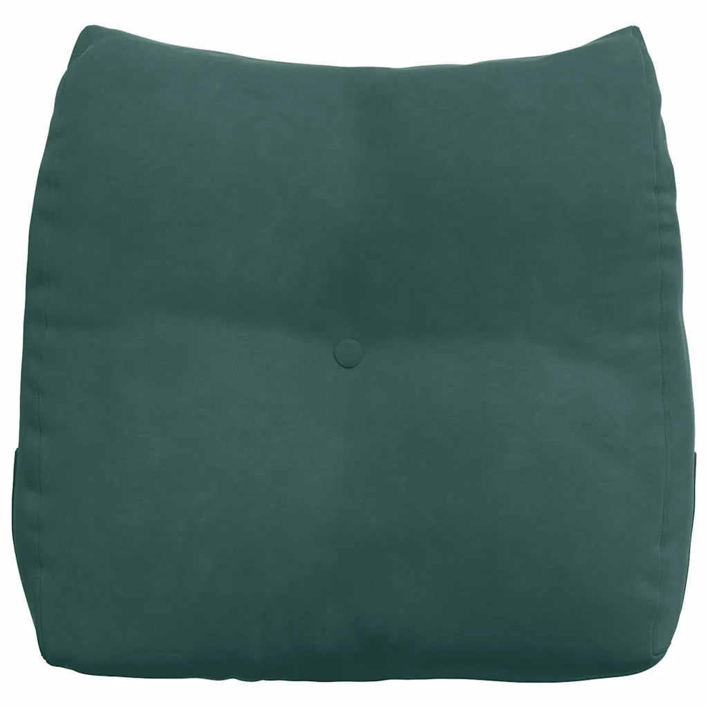 Cuscino per Schiena | Cuscino dorsale Verde Scuro 45 x 24 x 50 cm Velluto