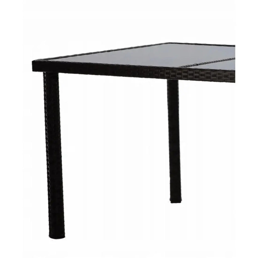 Salone da giardino ZORELIA 8 posti marrone e beige con grande tavolo e sedie