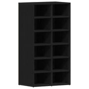 Scarpiera | Mobile per scarpe Rovere Nero 54x34x100,5 cm in Legno Multistrato