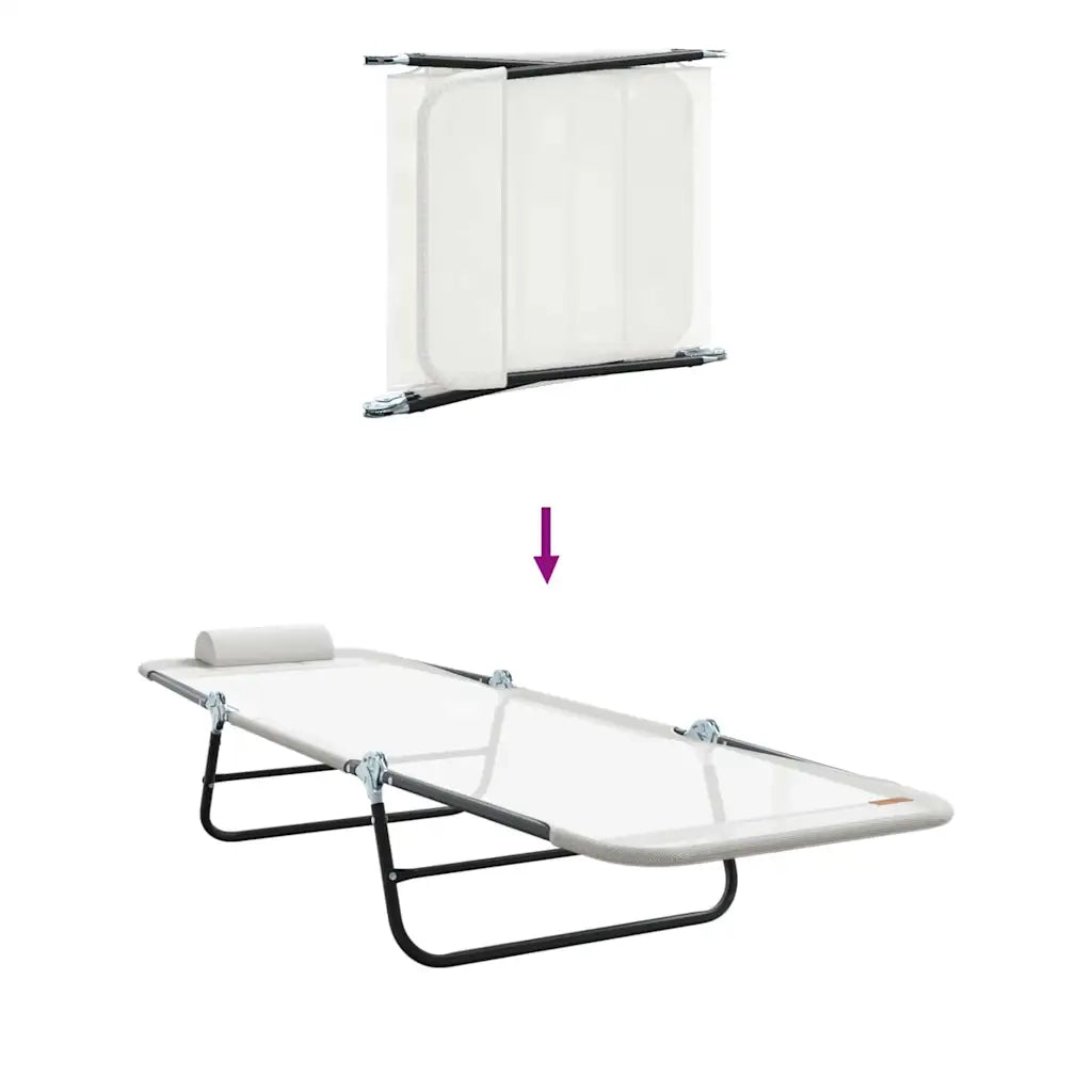 Lettino prendisole pieghevole Crema 182 x 55 x 85,5 cm 42003152