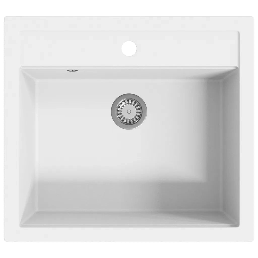 Lavello da Cucina in Granito Vasca Singola Bianco CFW7470174