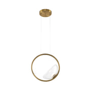 Lampada a sospensione LED Maytoni Lunare ottone vetro