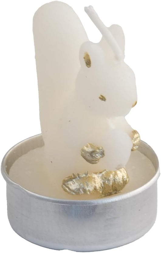 Set 6 Candele T-Light Pupazzo di Neve e Scoiattolo – Candeline Decorative Natalizie 20 g