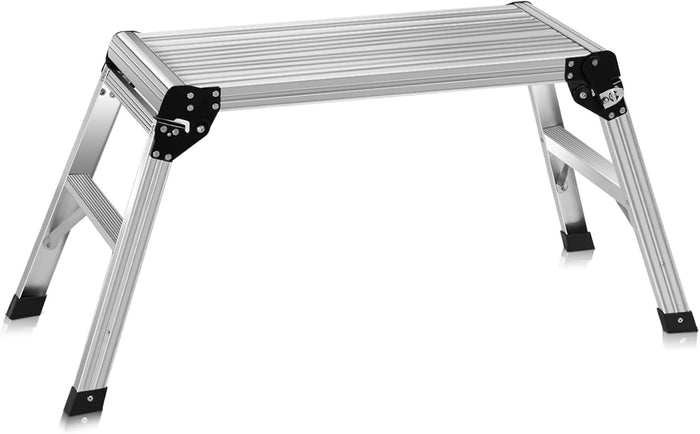 Piattaforma di Lavoro Sgabello di Alluminio Leggero, Pieghevole e Antiscivolo, capacit¨¤ 150 kg
