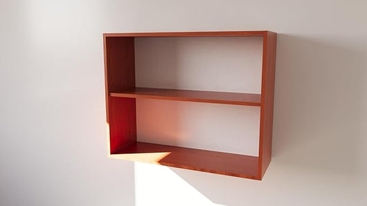 Pensile Cucina  in Legno Nobilitato Ciliegio, Mobile Alto con 2 Ante, Pensile Componibile Moderno Made in Italy (H72XL80XP33cm)