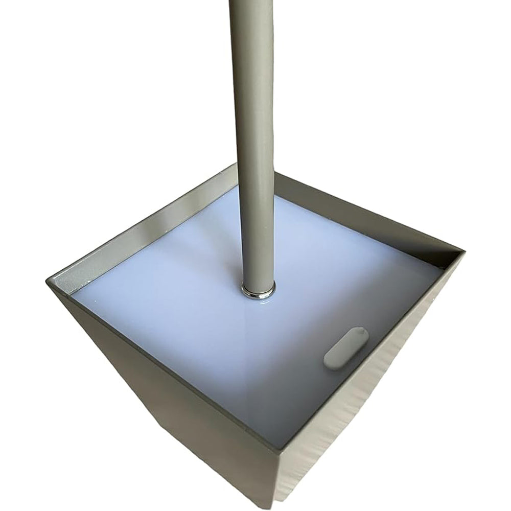 Lampada da tavolo led ricaricabile touch dimmerabile bar ristorante quadra tortora prequ'