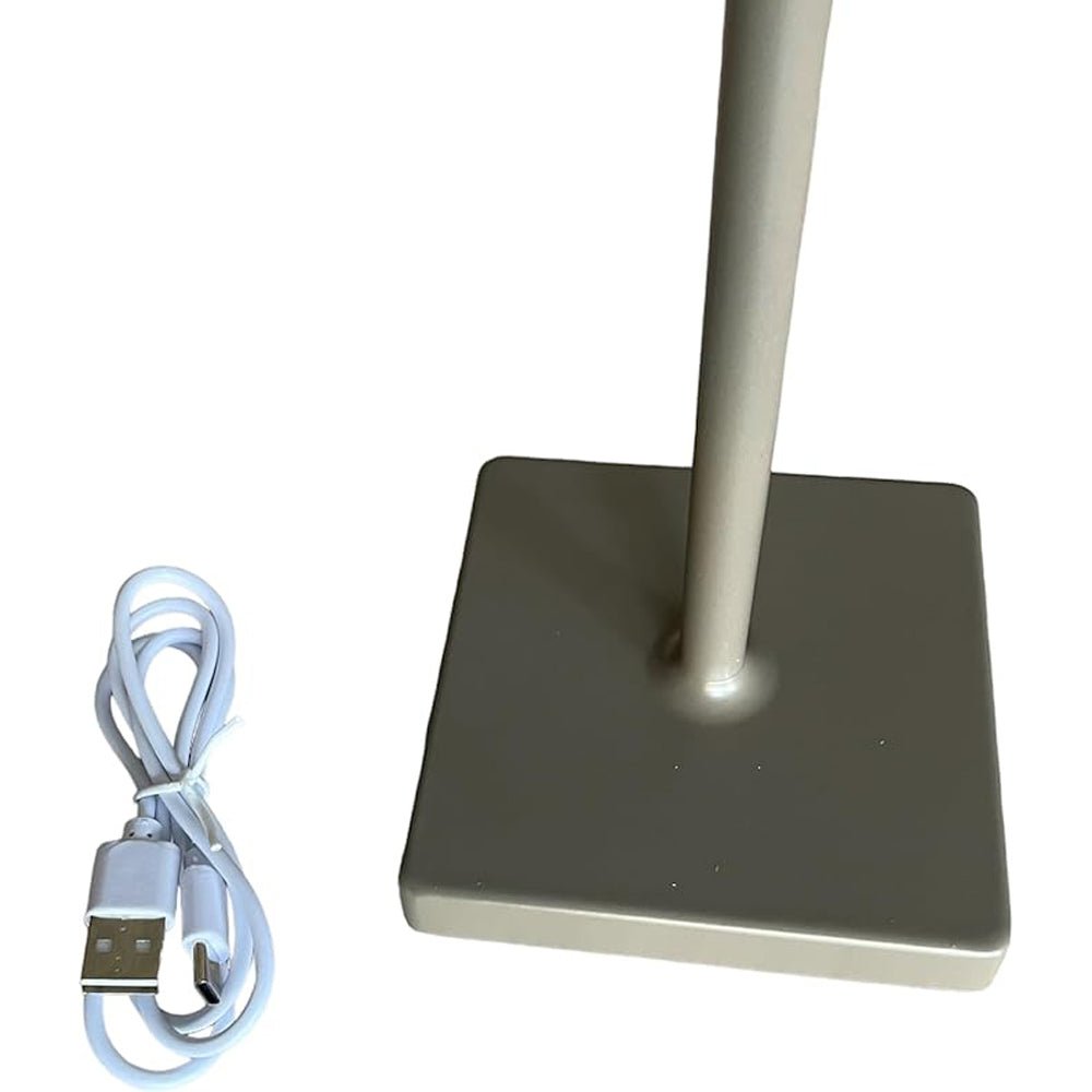 Lampada da tavolo led ricaricabile touch dimmerabile bar ristorante quadra tortora prequ'