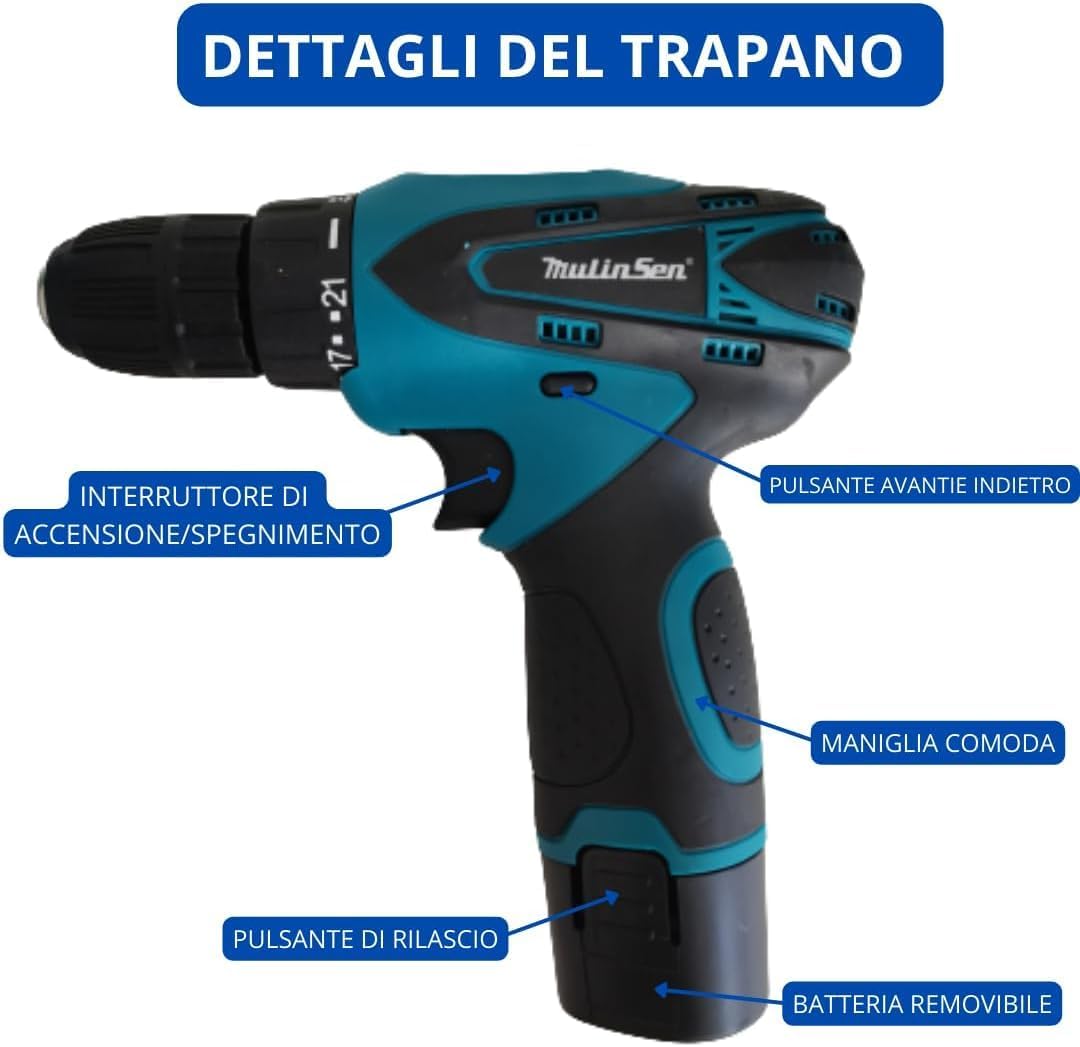 Trapano Avvitatore a Batteria, Mini Smerigliatrice Angolare Taglierina Elettrica