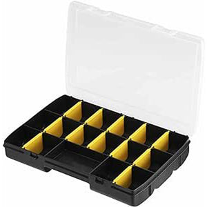 Cassetta porta minuterie organizer basic trasparente 17 scomparti stanley