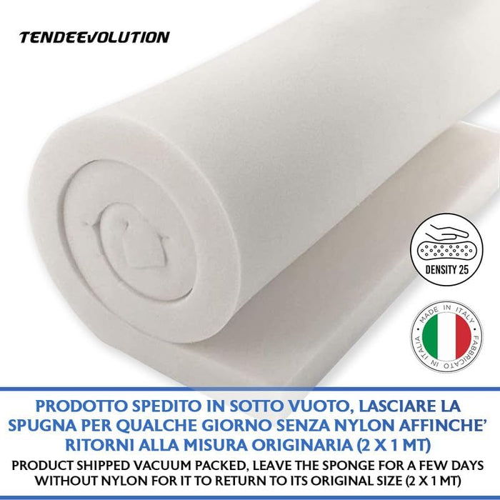 Gommapiuma Divani Spessore 1cm - Lastra 2x1m - Densità 30 - Imbottitura Poliuretano Espanso - Sedie, Panche, Lettini