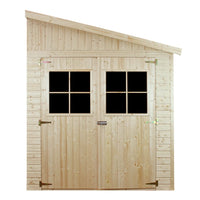 Casa da giardino in legno (con parete laterale) - 10,1 mq - TIMBELA M341A+M341G