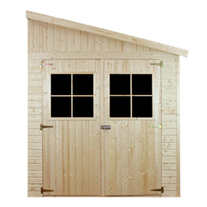 Casa da giardino in legno (con parete laterale) - 10,1 mq - TIMBELA M341A+M341G