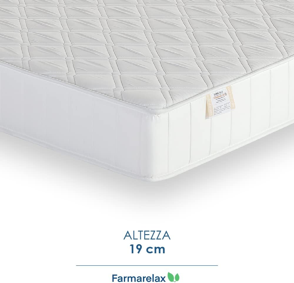 Materasso in Eliocell firm 160x200 h20 cm ortopedico e anatomico spedito sottovuoto Farmarelax