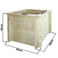 L?aiuola di giardino sopraelevata in legno - 58x58x46 cm - Timbela M617