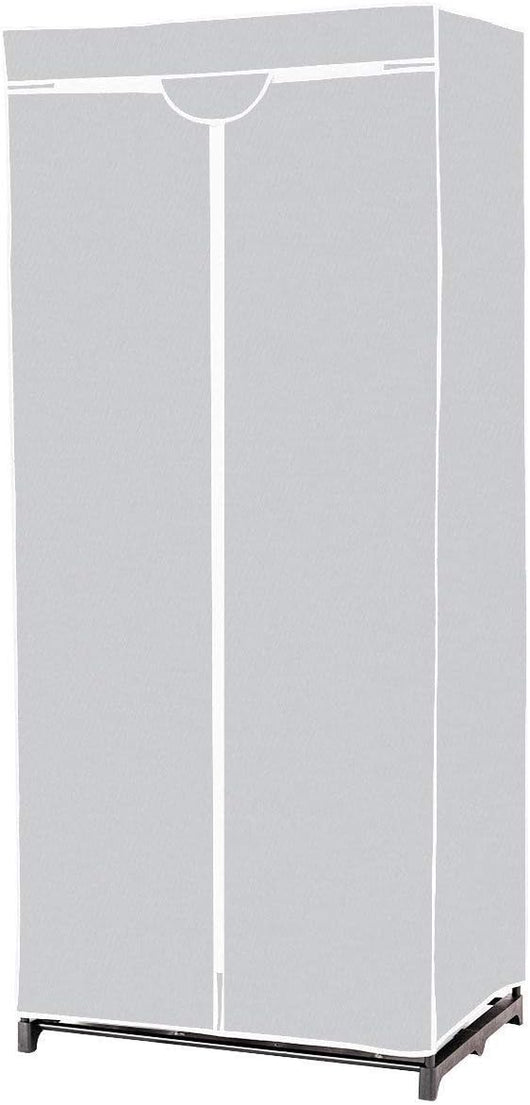 Armadio in Tessuto Armadio Cabina Pieghevole con Asta Appendiabiti, Vari Colori Disponibili, 75 x 50 x 170cm (Grigio)