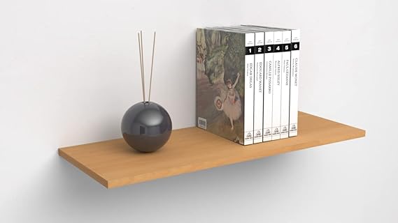 Mensole da Muro classiche in Legno nobilitato spessore 1.8 cm 60x60 Faggio