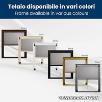 Zanzariera Avvolgibile Sali e Scendi Su Misura - Larghezza 1,40 x Altezza 1,70m - Struttura Bronzo con Freno, Protezione Insetti