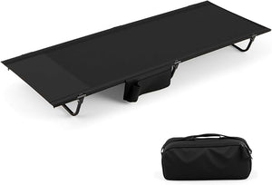 Brandina da Campeggio, Letto Pieghevole e Portatile con Tasca Laterale e Borsa da Trasporto, Lettino con Struttura in Metallo per Viaggio e Spiaggia, Portata 150 kg