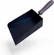 Paletta in Ferro Battuto per Camino e Stufa, Nero, con Manico in Legno, 36x15x2 cm